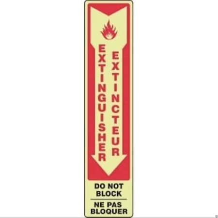 Accuform BILINGUAL FRENCH SIGN  FIRE FBMEXT915GP FBMEXT915GP